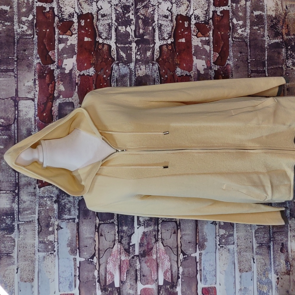 Zenergy By Chico's Cotton/Cashmere Tipped Hooded Sweater Jacket - Picture 5 of 12